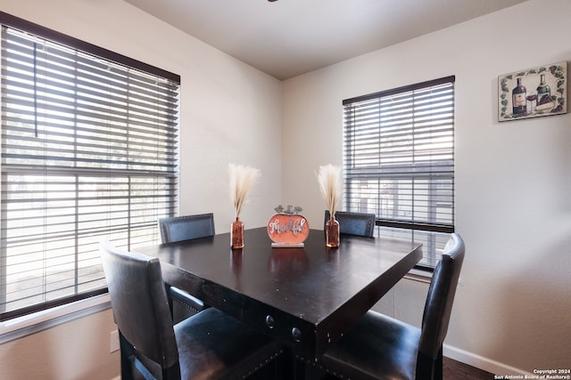 view of dining room