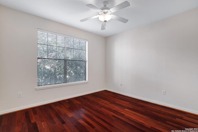 7342 Oak Manor Dr Unit 1204, San Antonio, TX 78229 - spare room with baseboards, wood finished floors, and a ceiling fan