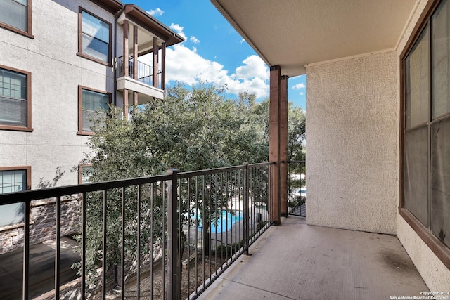 7342 Oak Manor Dr Unit 1204, San Antonio, TX 78229 - balcony with view of pool
