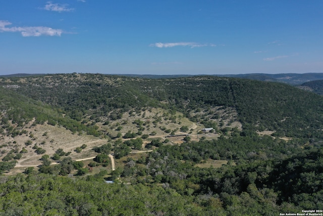 bird's eye view featuring a mountain view