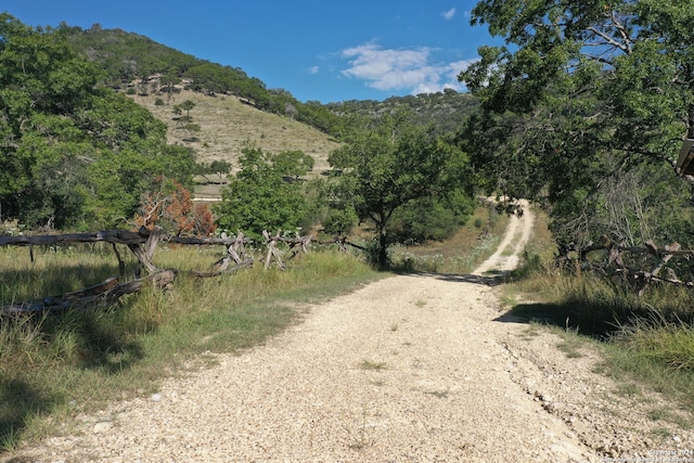 view of street with a mountain view