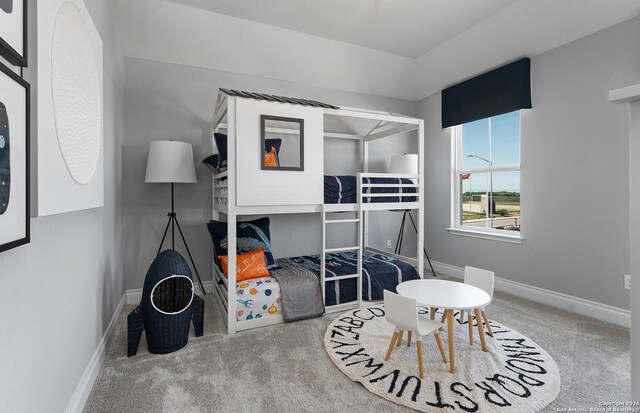 bedroom featuring carpet flooring