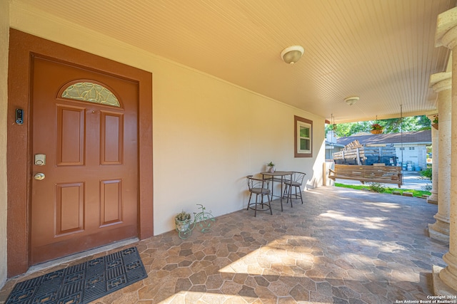 view of doorway to property