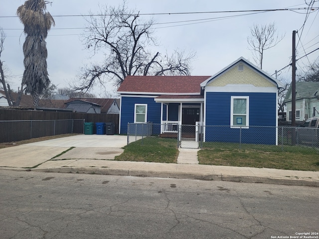 view of bungalow-style house