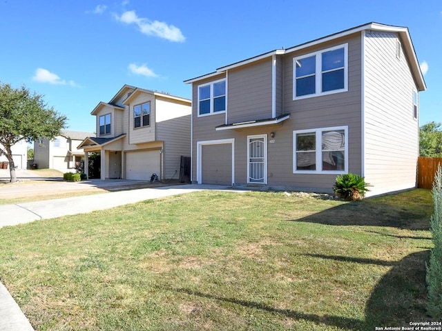 4822 Appaloosa Run, San Antonio, TX 78244 - view of front of home with an attached garage and concrete driveway