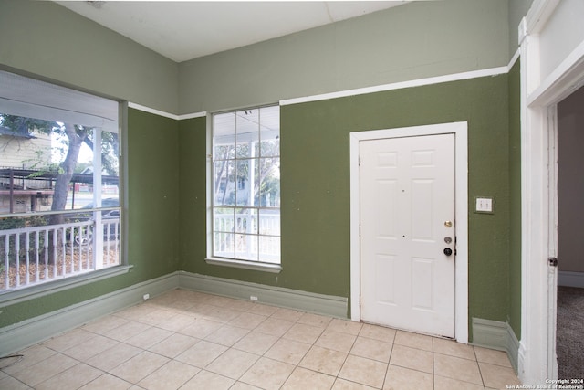 view of tiled foyer entrance