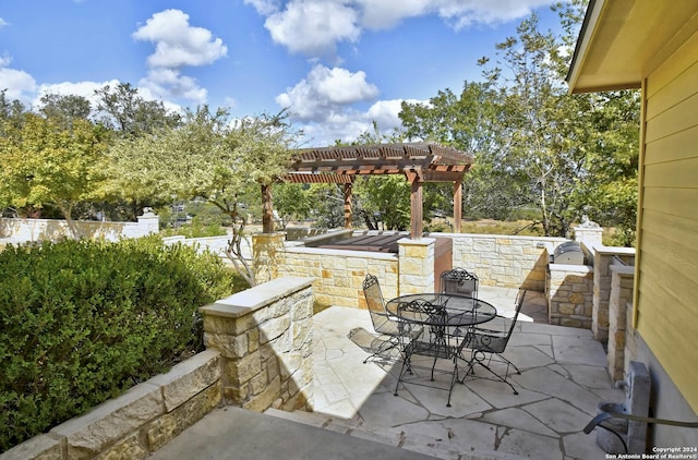 view of patio / terrace with a pergola