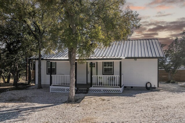 1627 Forest Lake Dr, Spring Branch, TX 78070 - manufactured / mobile home with covered porch, crawl space, and metal roof