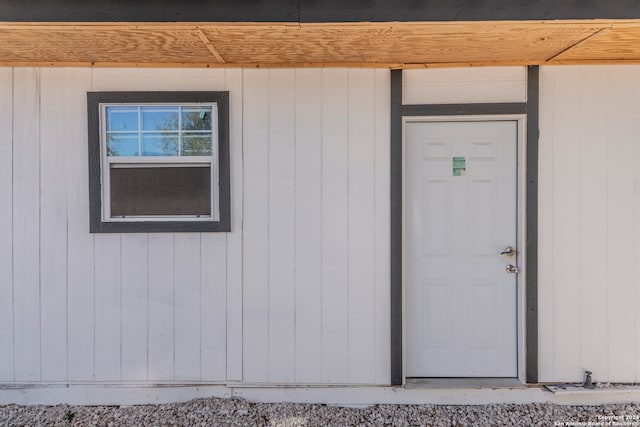 view of doorway to property