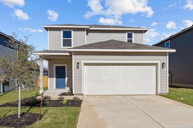 10719 Gilmore Gdn, San Antonio, TX 78109 - traditional home featuring concrete driveway, a front yard, and an attached garage