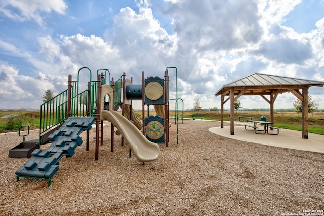 view of playground featuring a gazebo