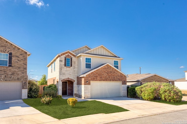 view of property with a garage