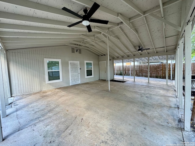 view of patio / terrace featuring ceiling fan