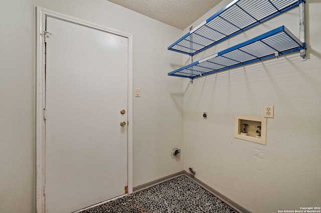 washroom with hookup for an electric dryer, hookup for a washing machine, and carpet floors