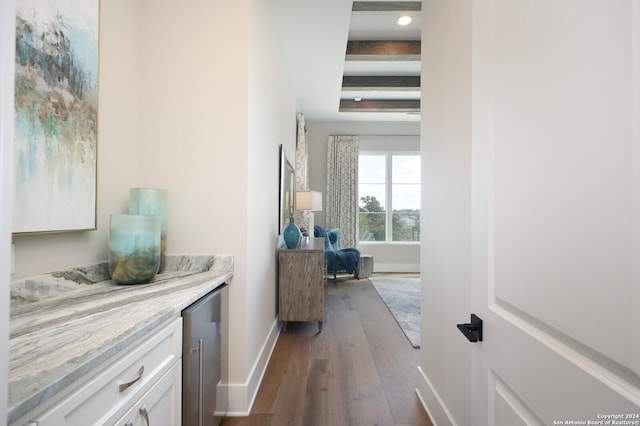 hallway featuring hardwood / wood-style floors