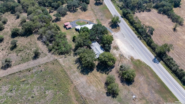 aerial view with a rural view