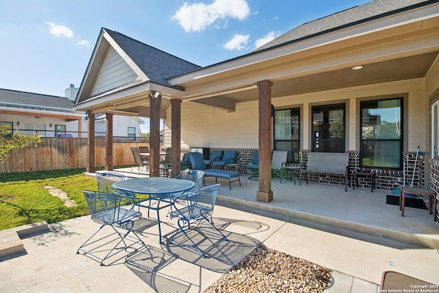 153 W Magnolia Cir, La Vernia, TX 78121 - view of patio / terrace