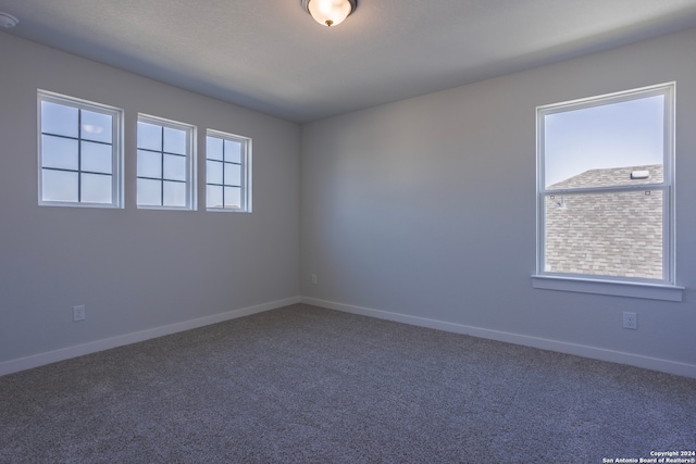 unfurnished room with carpet flooring