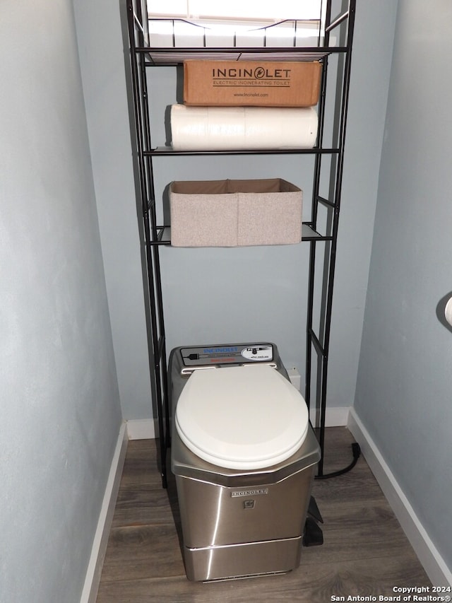 bathroom featuring hardwood / wood-style flooring