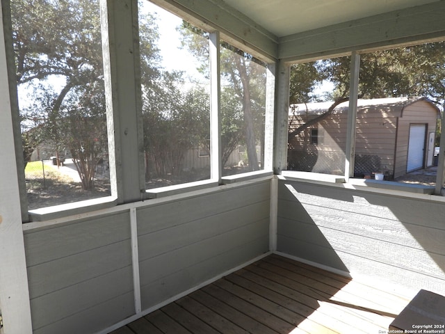 view of sunroom