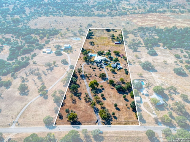 bird's eye view with a rural view