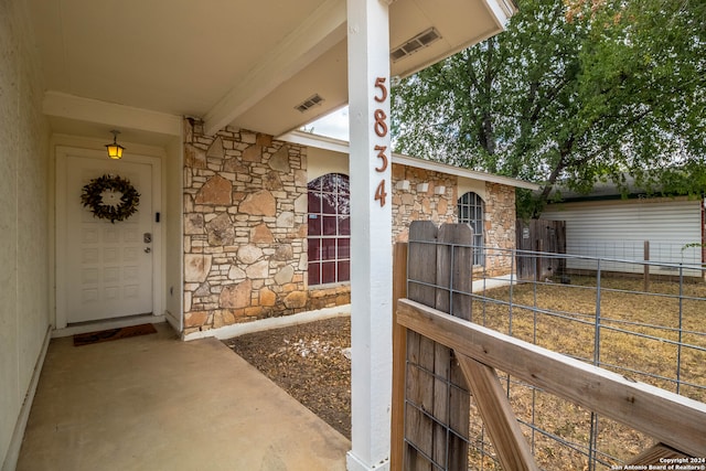 view of doorway to property