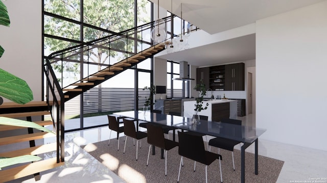 dining area featuring a wealth of natural light