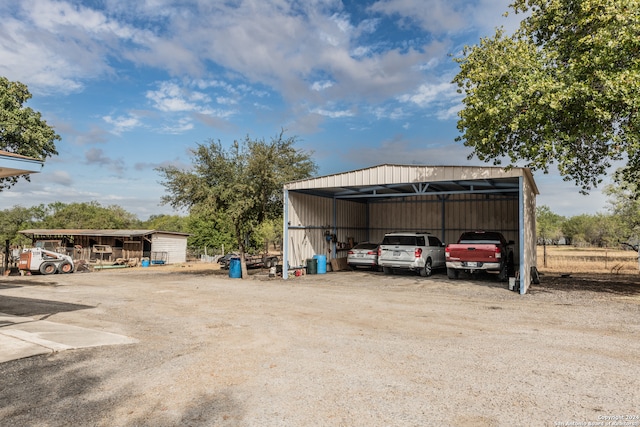 view of car parking with a carport