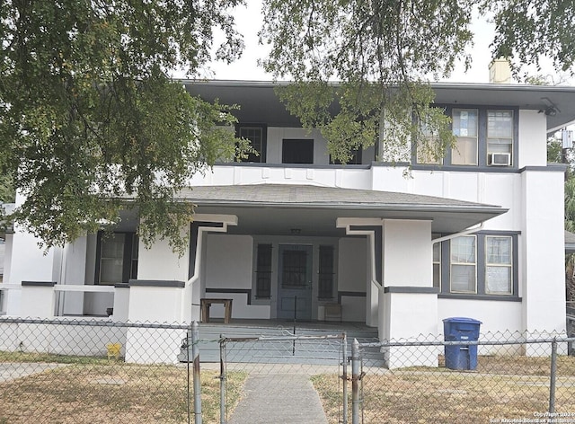 view of front of property with a porch