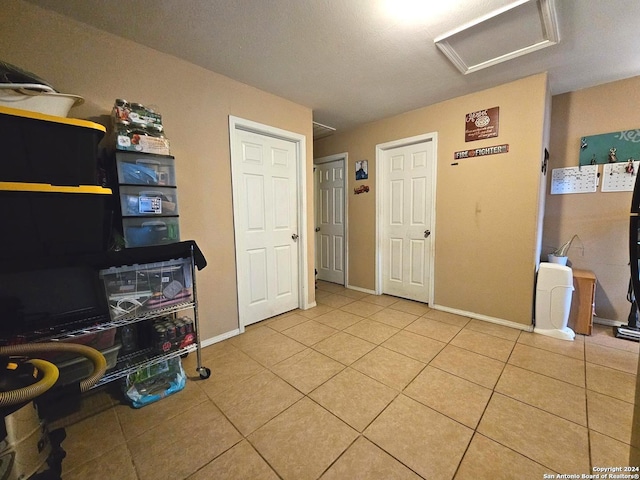 interior space with light tile patterned flooring