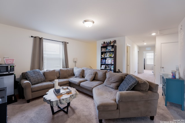 view of carpeted living room