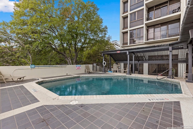 view of pool with a patio area