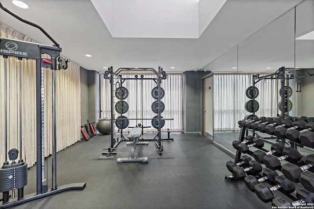 gym featuring plenty of natural light