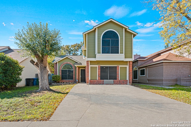 view of front property with a front yard