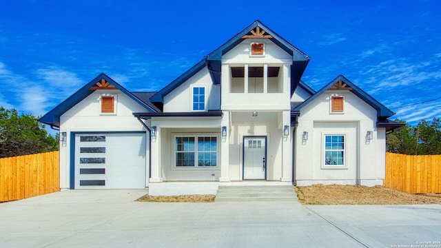 view of front facade with a garage