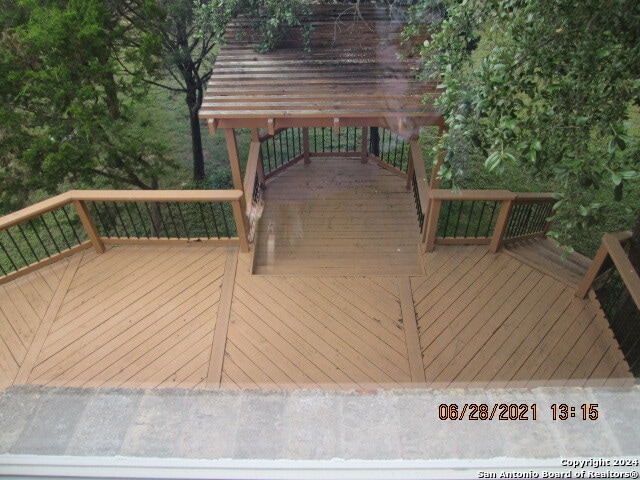 deck featuring a gazebo