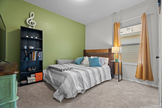 bedroom with carpet floors