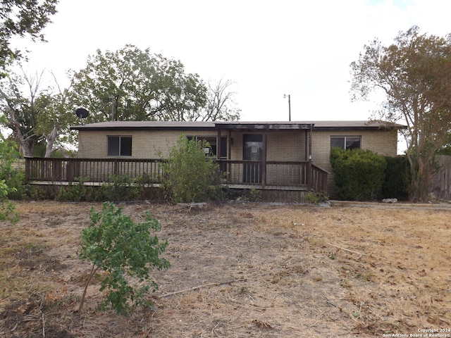 view of front of home featuring a deck