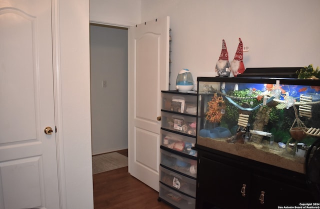 interior details with hardwood / wood-style flooring