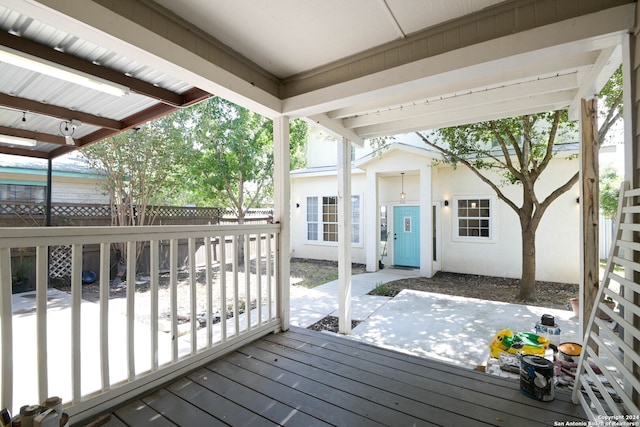 deck with a patio area