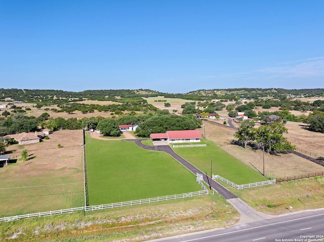 bird's eye view featuring a rural view