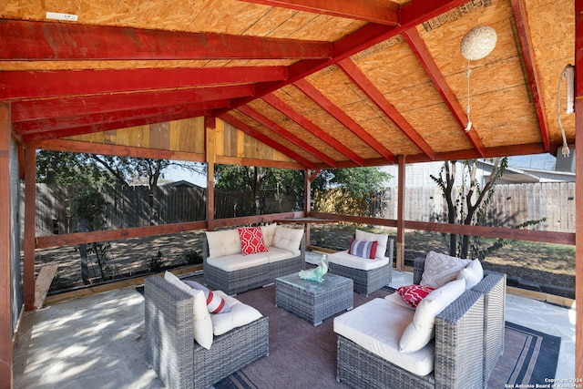 view of patio featuring outdoor lounge area