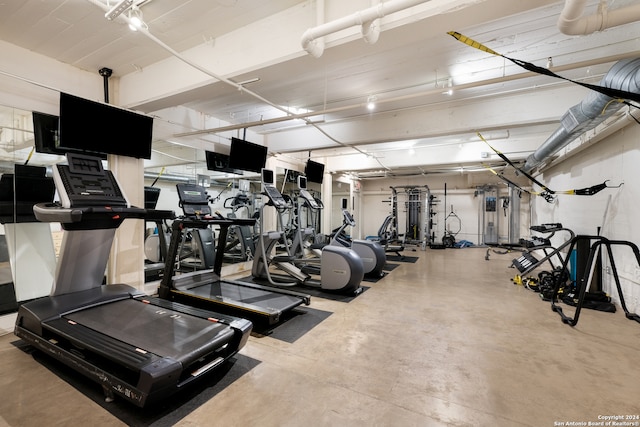 view of workout area