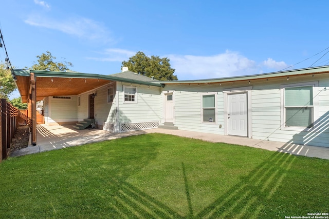 214 Loretta Pl, San Antonio, TX 78210 - rear view of house with entry steps and a patio