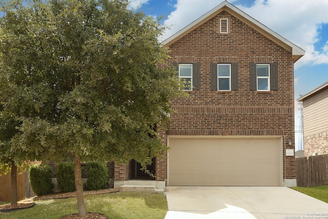 view of property with a garage