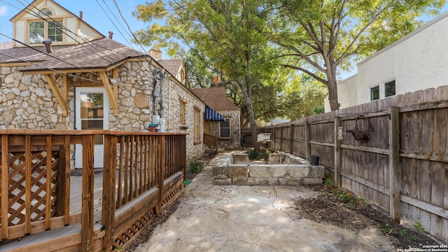 view of patio / terrace with a deck