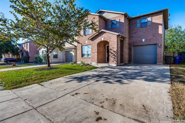 7419 Cedar Farm, San Antonio, TX 78239 - traditional-style home with brick siding, a garage, and concrete driveway