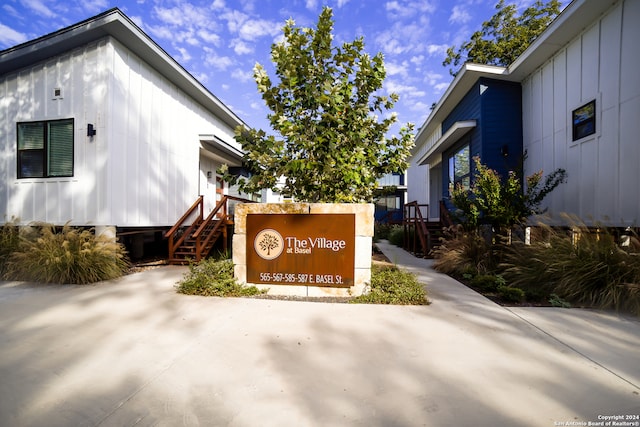 view of community sign