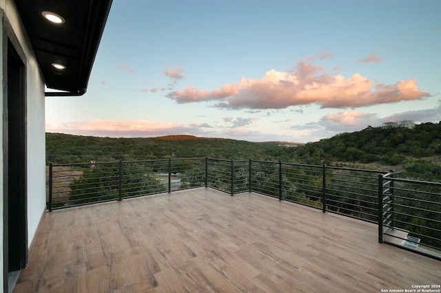 view of deck at dusk