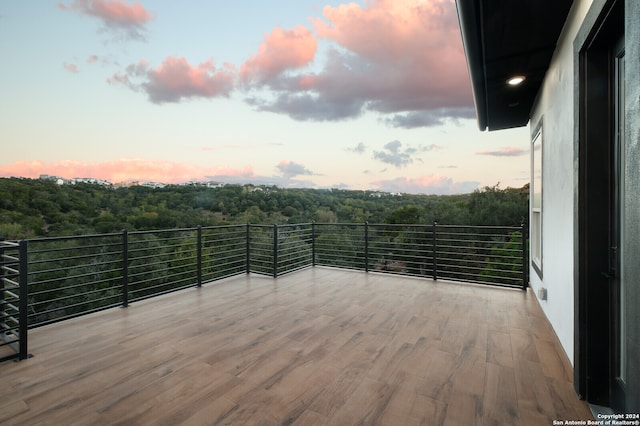 view of deck at dusk